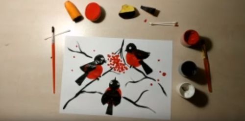 Мастер-класс «Снегири прилетели»