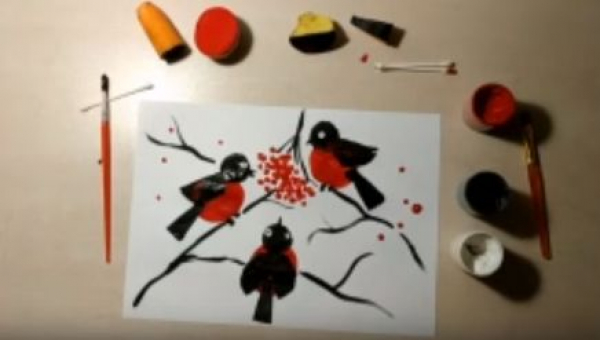 Мастер-класс «Снегири прилетели»
