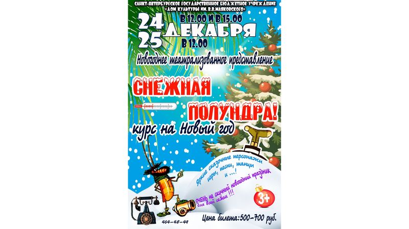 Новогоднее театрализованное представление "Снежная полундра - курс на Новый год!"