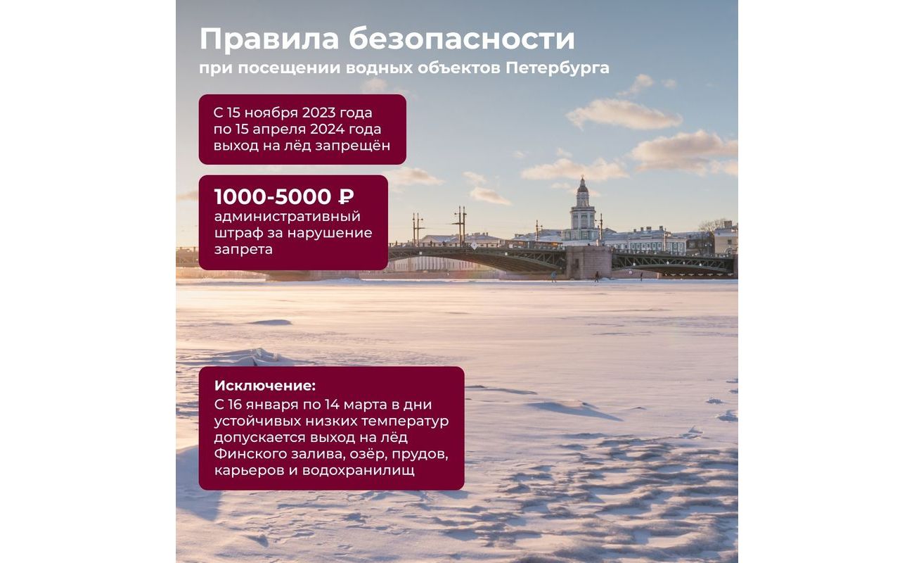 Правила безопасности при посещении водных объектов Петербурга
